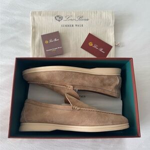 Loro Piana Men’s Summer Walk Loafer | Light Wood Smoke | EU=45 • US=12/11.5 Mint